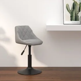Hellgrauer Küchenhocker aus Samt von vidaXL, Küchenhocker - Ref: Foro24-335316, Preis: 78,86 €, Rabatt: %