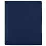 Sábanas bajeras jersey 2 uds algodón azul marino 100x200 cm