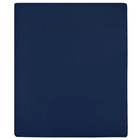 Jersey fitted sheets 2 pcs navy blue cotton 100x200 cm by vidaXL, Bed sheets - Ref: Foro24-136233, Price: 23,06 €, Discount: %