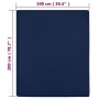 Sábanas bajeras jersey 2 uds algodón azul marino 100x200 cm de vidaXL, Sábanas - Ref: Foro24-136233, Precio: 23,47 €, Descuen...