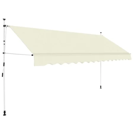 Toldo retráctil de operación manual 350 cm crema by vidaXL, Awnings - Ref: Foro24-143697, Price: 90,53 €, Discount: %