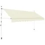 Toldo retráctil de operación manual 350 cm crema by vidaXL, Awnings - Ref: Foro24-143697, Price: 90,53 €, Discount: %