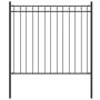 Schwarzer Gartenzaun aus Stahl, 1,7 x 0,8 m von vidaXL, Zaunpaneele - Ref: Foro24-146312, Preis: 73,60 €, Rabatt: %