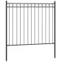 Schwarzer Gartenzaun aus Stahl, 1,7 x 0,8 m von vidaXL, Zaunpaneele - Ref: Foro24-146312, Preis: 73,60 €, Rabatt: %