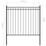 Schwarzer Gartenzaun aus Stahl, 1,7 x 0,8 m von vidaXL, Zaunpaneele - Ref: Foro24-146312, Preis: 73,60 €, Rabatt: %