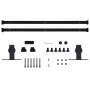 Kit mini puerta corredera de armario acero carbono 183 cm de vidaXL, Marcos de puertas - Ref: Foro24-148017, Precio: 26,02 €,...