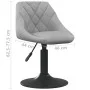 Hellgrauer Küchenhocker aus Samt von vidaXL, Küchenhocker - Ref: Foro24-335316, Preis: 78,86 €, Rabatt: %