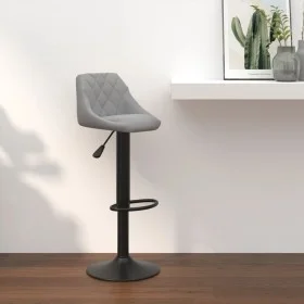 Hellgrauer Küchenhocker aus Samt von vidaXL, Küchenhocker - Ref: Foro24-335338, Preis: 82,36 €, Rabatt: %