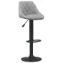 Taburete de cocina de terciopelo gris claro de vidaXL, Taburetes de cocina - Ref: Foro24-335338, Precio: 82,36 €, Descuento: %
