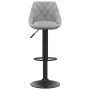 Hellgrauer Küchenhocker aus Samt von vidaXL, Küchenhocker - Ref: Foro24-335338, Preis: 82,36 €, Rabatt: %