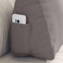 Cojín de Espalda Taupé 60 x 20 x 50 cm tela