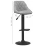 Hellgrauer Küchenhocker aus Samt von vidaXL, Küchenhocker - Ref: Foro24-335338, Preis: 82,36 €, Rabatt: %