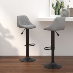 Kitchen stools 2 units light gray velvet by vidaXL, Kitchen stools - Ref: Foro24-335349, Price: 116,57 €, Discount: %