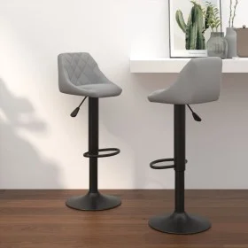 Kitchen stools 2 units light gray velvet by vidaXL, Kitchen stools - Ref: Foro24-335349, Price: 115,56 €, Discount: %