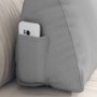 Cojín de Espalda Gris Nube 60 x 20 x 50 cm tela