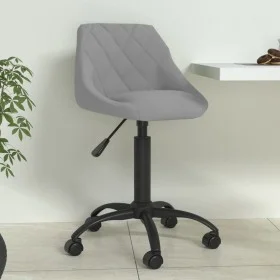 Esszimmerstuhl aus hellgrauem Samt von vidaXL, Essstühle - Ref: Foro24-335360, Preis: 90,63 €, Rabatt: %