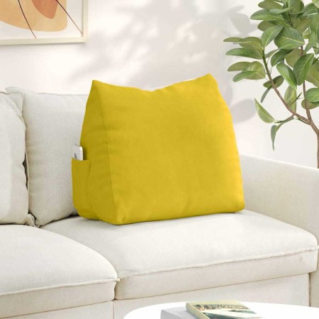 Cojín de Espalda Amarillo 60 x 20 x 50 cm Tela de pana