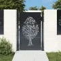 Anthracite gray steel garden gate tree design 105x155 cm by vidaXL, garden gates - Ref: Foro24-153157, Price: 285,33 €, Disco...