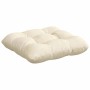 Cojines para asiento 4 pcs Crema 40 x 40 cm Tela de pana
