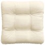 Cojines para asiento 4 pcs Crema 40 x 40 cm Tela de pana