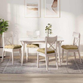 Cojines para asiento 4 pcs Verde grisáceo 40 x 40 cm