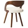 Dining chairs 2 units, curved wood and cream synthetic leather by vidaXL, dining chairs - Ref: Foro24-283102, Price: 284,91 €...