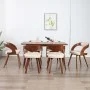 Esszimmerstühle, 6 Stück, gebogenes Holz und cremefarbenes Kunstleder von vidaXL, Essstühle - Ref: Foro24-278841, Preis: 910,...