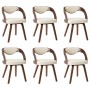 Dining chairs 6 pcs curved wood and cream synthetic leather by vidaXL, dining chairs - Ref: Foro24-278841, Price: 1,00 €, Dis...