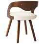 Esszimmerstühle, 6 Stück, gebogenes Holz und cremefarbenes Kunstleder von vidaXL, Essstühle - Ref: Foro24-278841, Preis: 1,00...