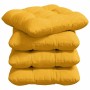 Cojines para asiento 4 pcs Amarillo Claro 40 x 40 cm