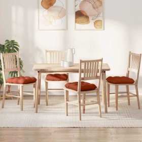 Cojines para asiento 4 pcs Rojo Naranja 40 x 40 cm Tela de pana en Cojines para sillas y sofás | Comprar online en Foro24