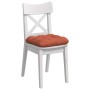 Cojines para asiento 4 pcs Rojo Naranja 40 x 40 cm Tela de pana