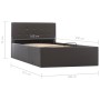 Cama canapé hidráulica cuero sintético gris 100x200 cm de vidaXL, Camas y somieres - Ref: Foro24-285523, Precio: 290,88 €, De...
