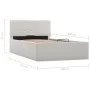 Cama canapé hidráulica cuero sintético blanco 100x200 cm de vidaXL, Camas y somieres - Ref: Foro24-285517, Precio: 309,16 €, ...