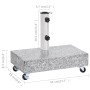 Base de sombrilla granito gris claro 45x25x8,3 cm de vidaXL, Bases para sombrillas - Ref: Foro24-313666, Precio: 96,33 €, Des...