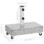 Light gray granite parasol base 45x25x8.3 cm by vidaXL, Umbrella bases - Ref: Foro24-313666, Price: 86,67 €, Discount: %