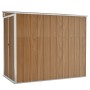 Cobertizo jardín pared acero galvanizado marrón 118x194x178 cm de vidaXL, Cobertizos - Ref: Foro24-316224, Precio: 202,13 €, ...