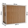 Cobertizo jardín pared acero galvanizado marrón 118x194x178 cm de vidaXL, Cobertizos - Ref: Foro24-316224, Precio: 202,13 €, ...