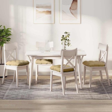 Cojines para asiento 4 pcs Verde grisáceo 45 x 45 cm