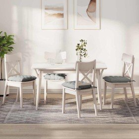 Cojines para asiento 4 pcs Gris Claro 40 x 40 x 6 cm Microfibra