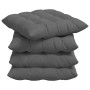 Cojines para asiento 4 pcs Gris oscuro 40 x 40 x 6 cm