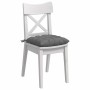 Cojines para asiento 4 pcs Gris oscuro 40 x 40 x 6 cm