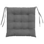 Cojines para asiento 4 pcs Gris oscuro 40 x 40 x 6 cm