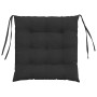 Cojines para asiento 4 pcs Negro 40 x 40 x 6 cm Microfibra