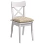 Cojines para asiento 4 pcs Crema 40 x 40 x 6 cm Microfibra