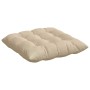 Cojines para asiento 4 pcs Crema 40 x 40 x 6 cm Microfibra