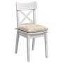 Cojines para asiento 4 pcs Beige 40 x 40 x 6 cm Microfibra