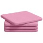 Cojines para asiento 4 pcs Rosa 40 x 40 x 3 cm tela