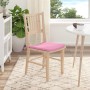 Cojines para asiento 4 pcs Rosa 40 x 40 x 3 cm tela