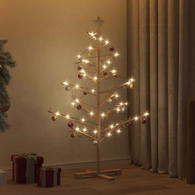 Árbol de Navidad de madera Natural 125 cm Madera maciza de pino